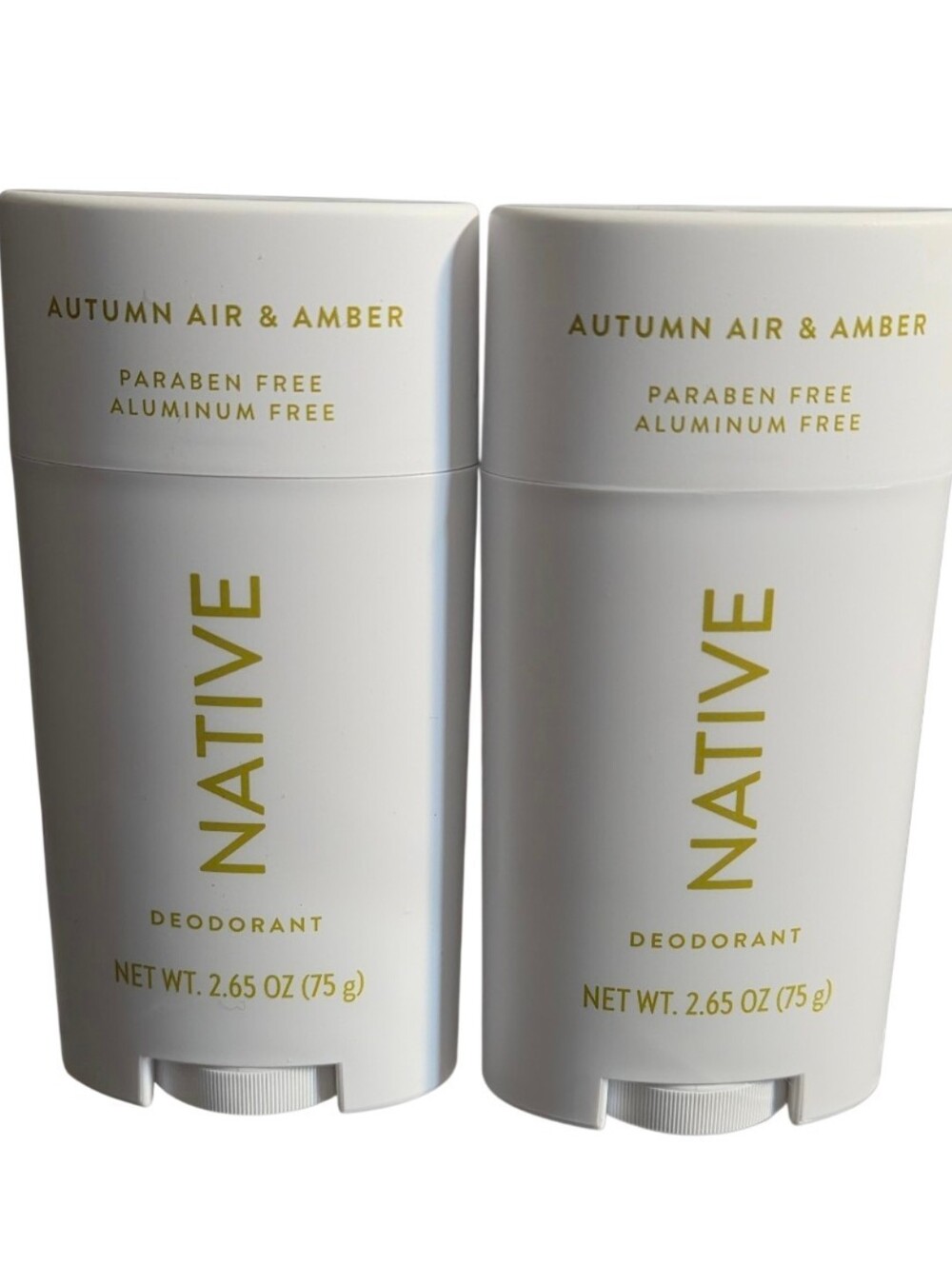 2 Pack Native Autumn Air & Amber Deodorant Stick-Paraben Free & Aluminum Free